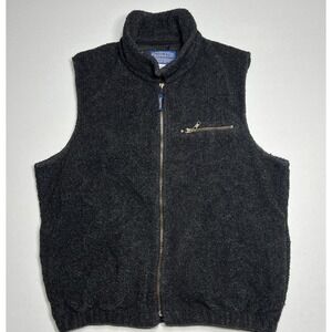 Pendleton Black Sherpa Fleece Vest